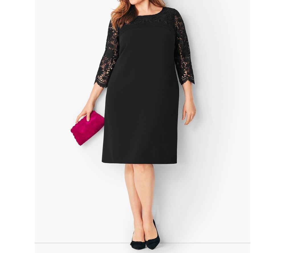 RSVP by Talbots CREPE & LACE SHIFT DRESS Size 14W